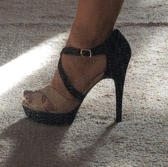 Brand New Beautiful black & cream heels - Picture 6 of 6
